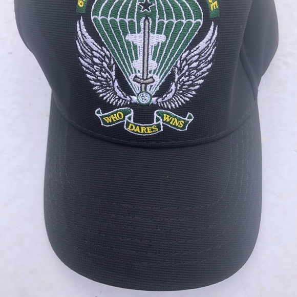 69 Airborne Specia Force Hat Cap Paratrooper Who Dares Wins Black, OSFA - Picture 3 of 5